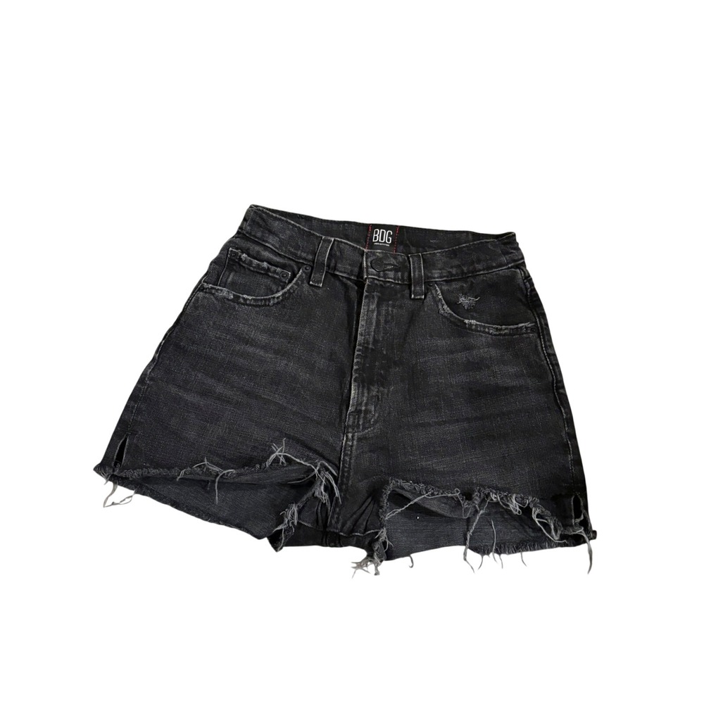 BDG Urban Outfitters Girlfriend High Rise Black Denim Cutoff Shorts Size 26